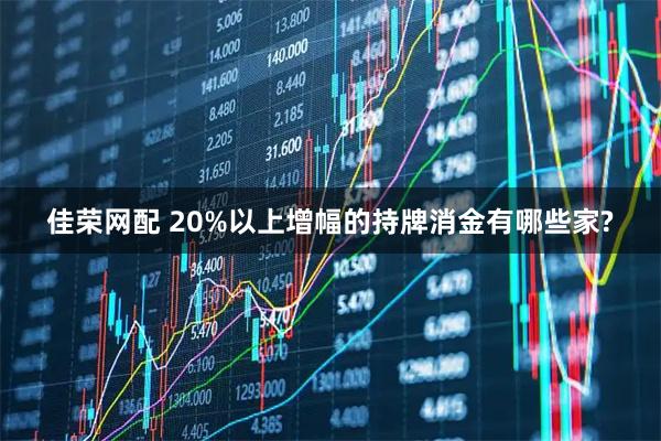 佳荣网配 20%以上增幅的持牌消金有哪些家?